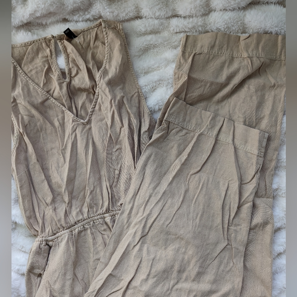 Beige Threshold Tube Top Jumpsuit
